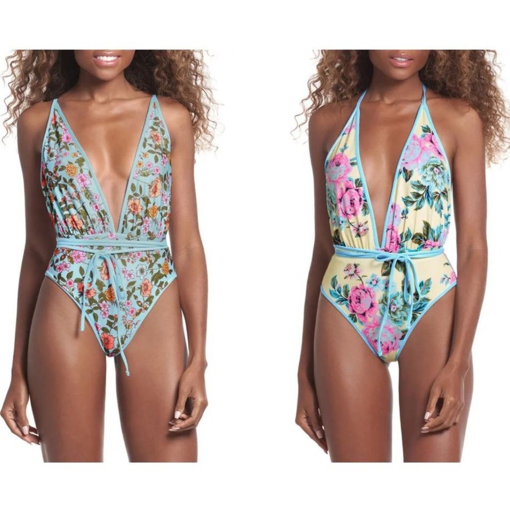 Maaji Smooth Skies Safary Reversible Convertible Strap One-Piece Swimsuit